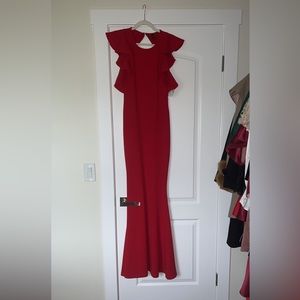 Windsor Red Fishtail Gown